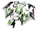 Carénages Moto Honda CBR1000RR 2004-2005 - Blanc Vert Noir Brillant Hannspree 52