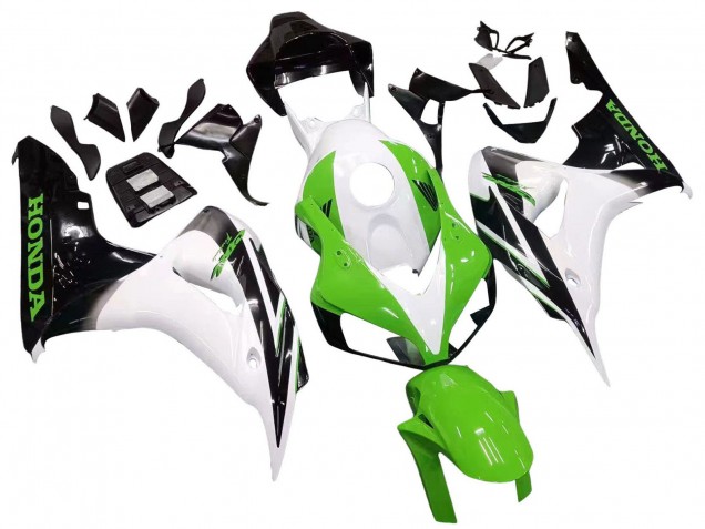 Carénage Moto Honda CBR1000RR 2006-2007 - Blanc Vert Noir Brillant