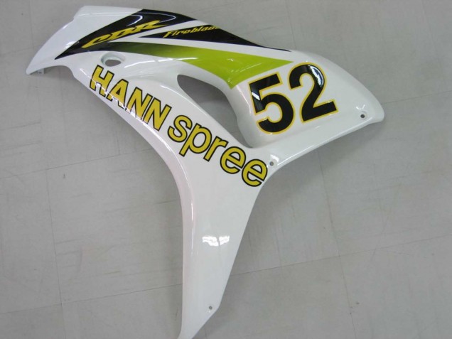 Carénages Moto Honda CBR1000RR 2006-2007 - Blanc Vert Noir Brillant Hannspree 52