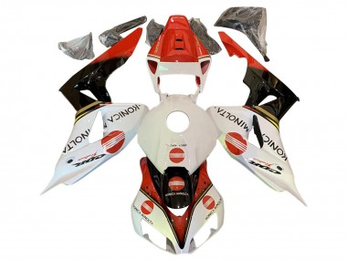 Carénages Moto Honda CBR1000RR 2006-2007 - Blanc Rouge Noir Brillant Konica Minolta