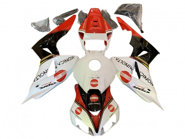 Carénages Moto Honda CBR1000RR 2006-2007 - Blanc Rouge Noir Brillant Konica Minolta