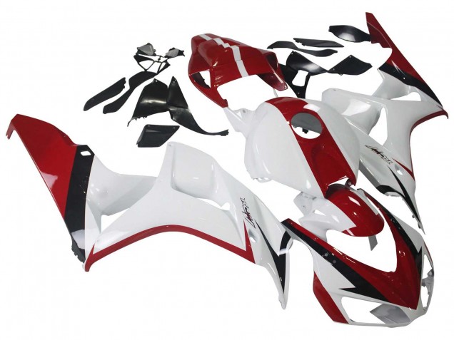Kits Carénage Moto Honda CBR1000RR 2006-2007 - Blanc Rouge Noir Brillant
