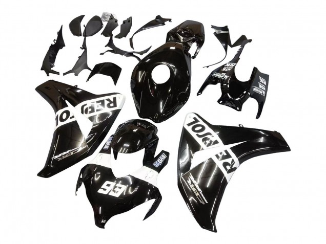 Carénages Moto Honda CBR1000RR 2008-2011 - Noir Brillant Blanc Repsol 93