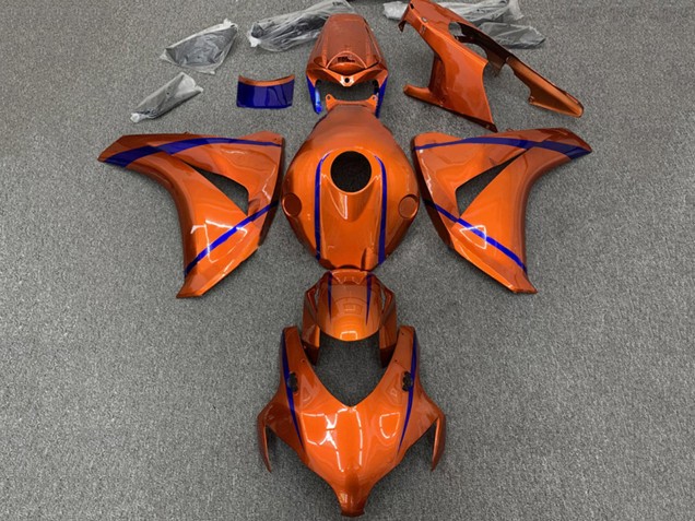 Carénages Moto Honda CBR1000RR 2008-2011 - Orange Bleu Bande