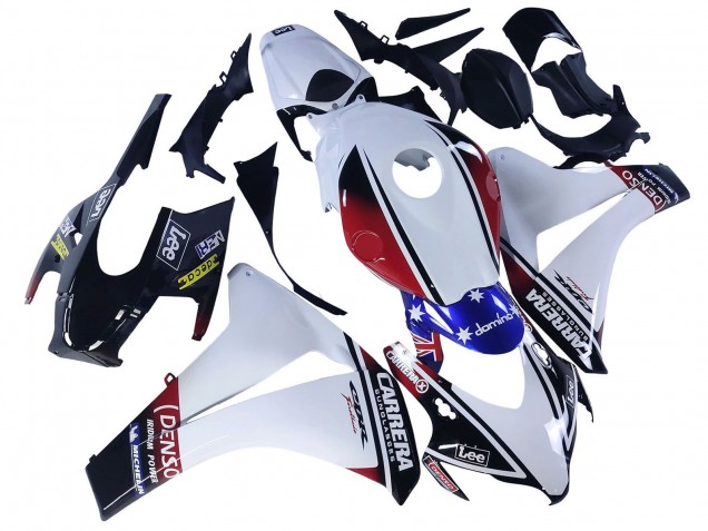 Carénages Moto Honda CBR1000RR 2008-2011 - Blanc Rouge Bleu Noir Star Lee Carrera