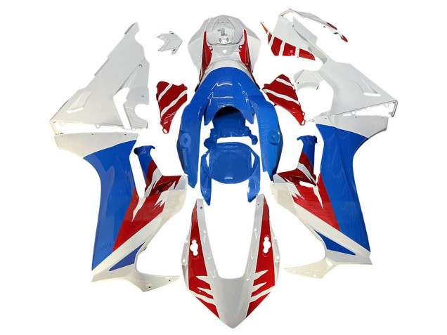 Kits Carénage Moto ABS Honda CBR1000RR 2017-2023 - Blanc Rouge Bleu