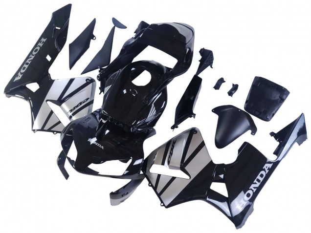 Carénages Moto Honda CBR600RR 2003-2004 - Argent Noir Brillant