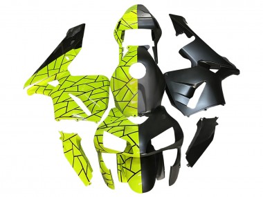 Carénages Moto Honda CBR600RR 2003-2004 - Fluorescent Vert Noir Mat