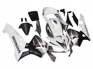 Carénages Moto Honda CBR600RR 2003-2004 - Blanc Noir Mat Courses
