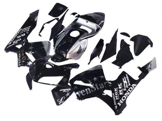 Carénages Moto Honda CBR600RR 2005-2006 - Noir Argent SevenStars