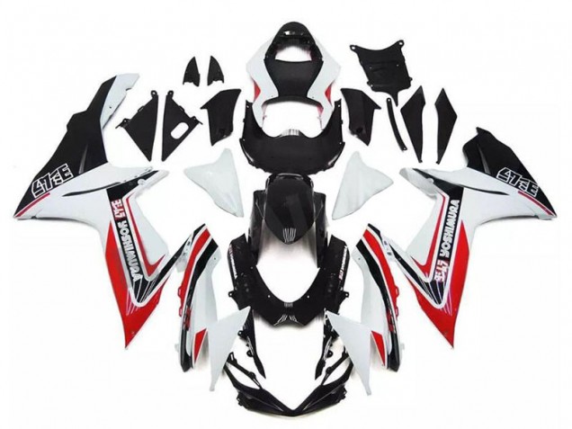 Carénages Moto Suzuki GSXR 600/750 2011-2024 - Blanc Rouge Noir Alstare