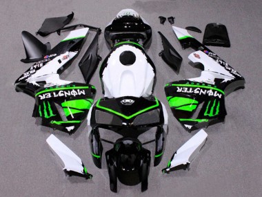 Carénages Moto Honda CBR600RR 2005-2006 - Blanc Noir Vert Monstre