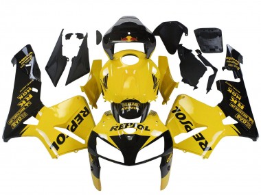 Carénages Moto Honda CBR600RR 2005-2006 - Jaune Noir Repsol