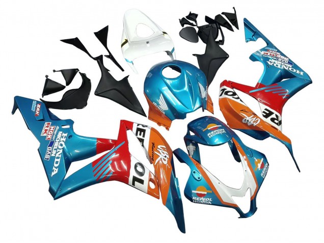Carénages Moto Honda CBR600RR 2007-2008 - Orange Blanc Rouge Bleu Repsol