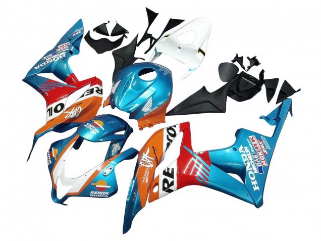 Carénages Moto Honda CBR600RR 2007-2008 - Orange Blanc Rouge Bleu Repsol