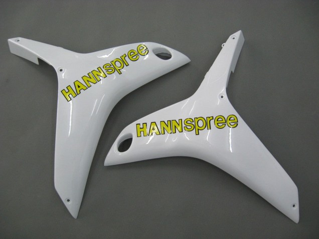 Carénages Moto Honda CBR600RR 2007-2008 - Blanc Vert Jaune Noir Brillant Hannspree