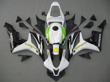 Carénages Moto Honda CBR600RR 2007-2008 - Blanc Vert Jaune Noir Brillant Hannspree