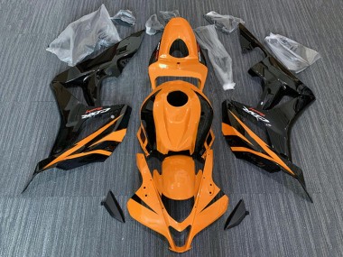 Carénages Moto Honda CBR600RR 2007-2008 - Orange Noir Brillant Courses