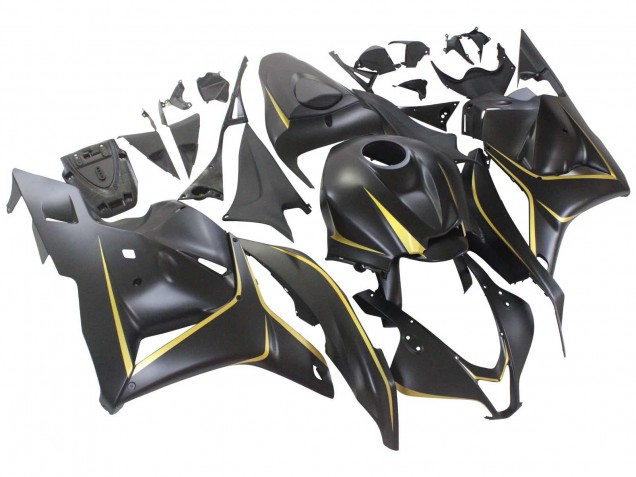 Carénages Moto Honda CBR600RR 2009-2012 - Noir Mat Or