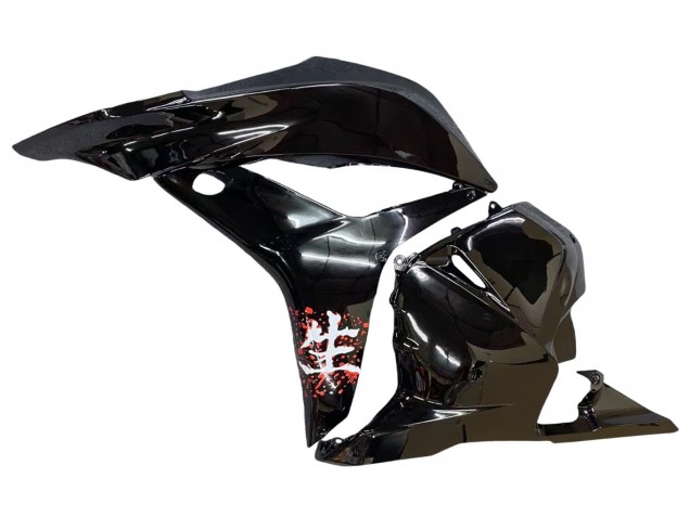 Carénages Moto Honda CBR600RR 2009-2012 - Blanc Fleur de cerisier Noir Brillant