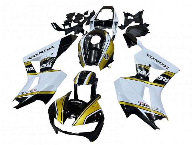 Carénages Moto Honda CBR600RR 2013-2023 - Blanc Or Noir Brillant Repsol