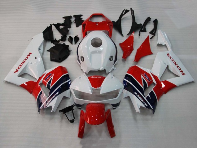Carénages Moto Honda CBR600RR 2013-2023 - Blanc Rouge Bleu Foncé HRC