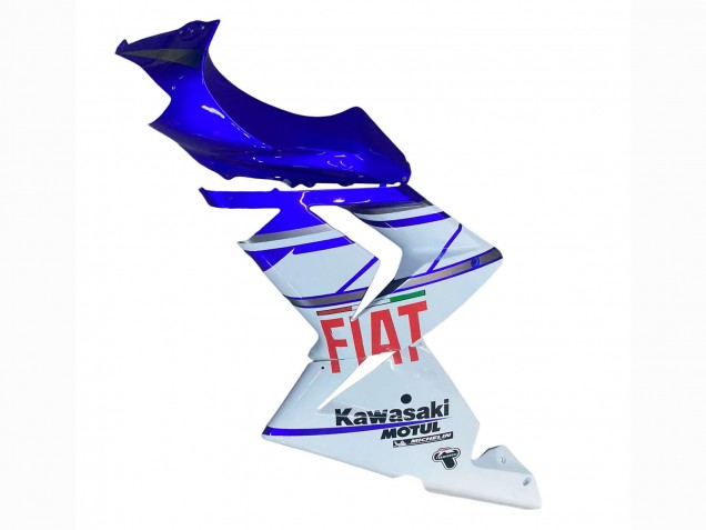 Carénages Moto Kawasaki ZX10R 2004-2005 - Bleu Brillant Blanc Fiat Motul