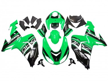 Kits Carénage Moto Kawasaki ZX10R 2006-2007 - Vert Blanc Noir