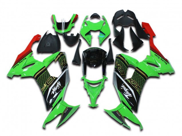 Carénages Moto Kawasaki ZX10R 2006-2007 - Vert Rouge Noir