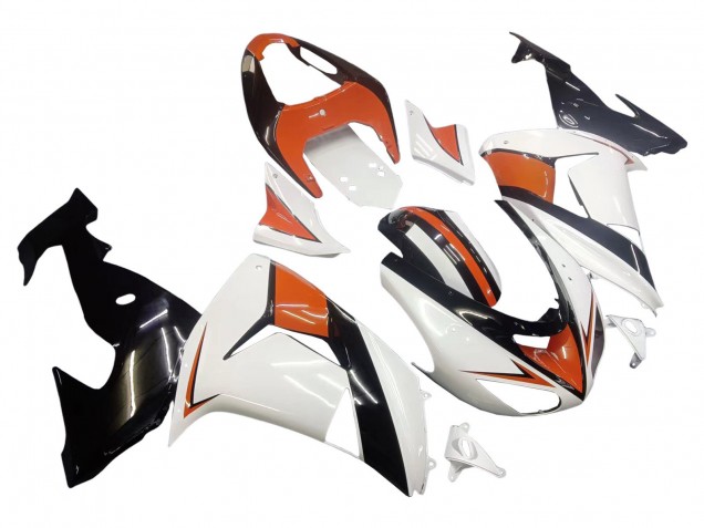 Carénages Moto Kawasaki ZX10R 2006-2007 - Blanc Orange Noir