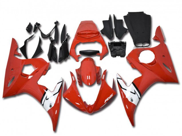 Carénages Moto Yamaha YZF R6 2003-2004 - Rouge Blanc