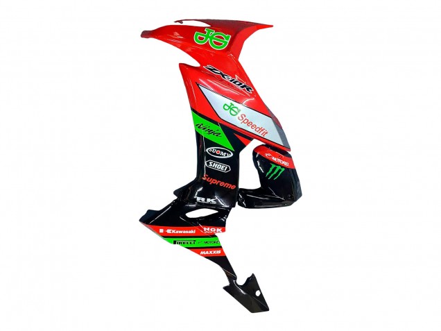 Carénages Moto Kawasaki ZX10R 2008-2010 - Rouge Vert Noir