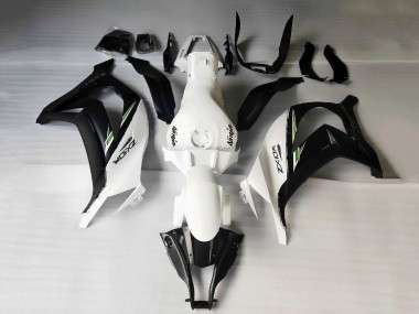 Carénages Moto Kawasaki ZX10R 2011-2015 - Blanc Noir Mat Vert Décalque