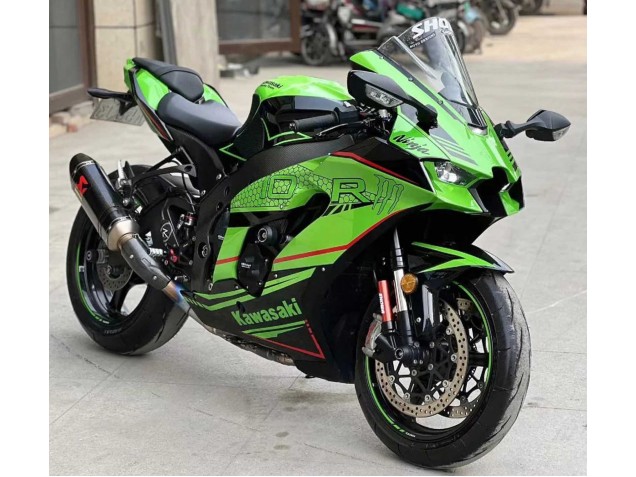 Carénages Moto Kawasaki ZX10R 2021-2025 - Vert Noir Brillant