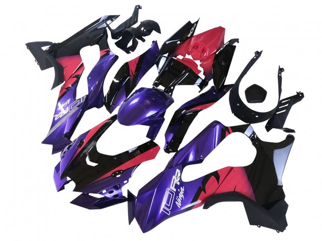 Carénages Moto Kawasaki ZX10R 2021-2025 - Rouge Noir Violet Blanc