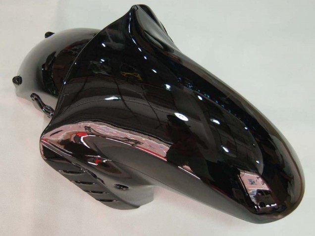 Carénage Moto Kawasaki ZX14R ZZR1400 2006-2011 - Noir Brillant Vert Flamme