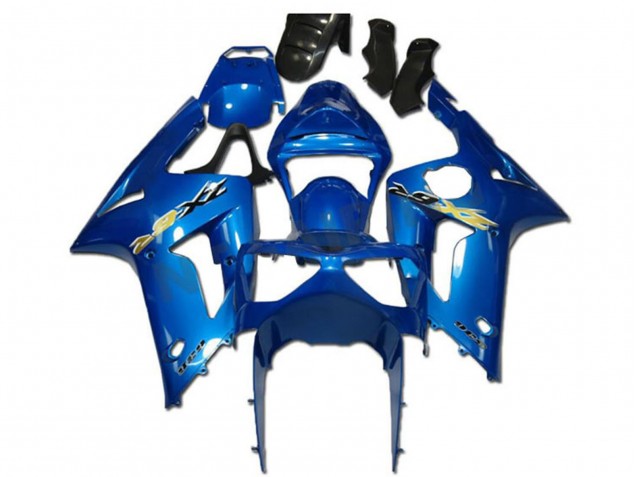 Carénages Moto Kawasaki ZX6R 2003-2004 - Vert Blanc Noir Silkolene