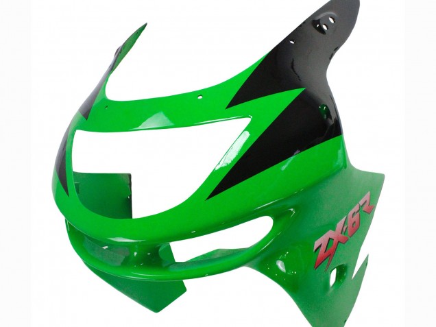 Carénages Moto Kawasaki ZX6R 1998-1999 - Vert Blanc Noir Brillant