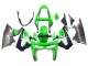 Carénages Moto Kawasaki ZX6R 1998-1999 - Vert Blanc Bleu Foncé Argent