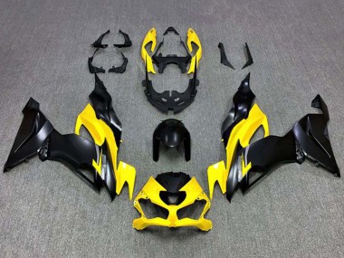 Carénages Moto Kawasaki ZX6R 2019-2022 - Jaune Noir Mat