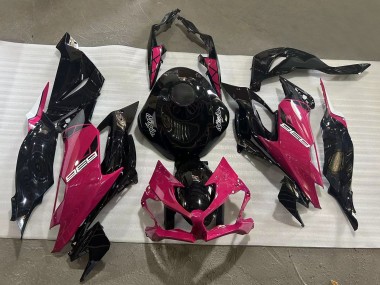 Carénages Moto Kawasaki ZX6R 2019-2022 - Noir Brillant Rose Ninja