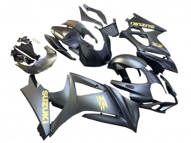 Carénages Moto Suzuki GSXR 1000 2007-2008 - Noir Mat Or Décalque