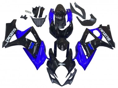 Kits Carénage Moto Suzuki GSXR 1000 2007-2008 - Bleu Noir Brillant