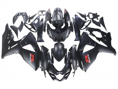 Carénages Moto Suzuki GSXR 1000 2007-2008 - Noir Mat Rouge Décalque