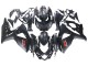 Carénages Moto Suzuki GSXR 1000 2007-2008 - Noir Mat Rouge Décalque