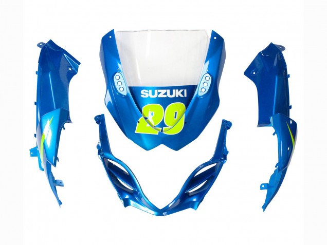 Carénages Moto Suzuki GSXR 1000 2009-2016 - Bleu Clair Vert Motul 29 Ecstar