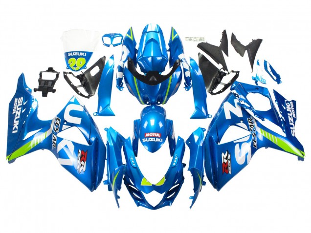 Carénages Moto Suzuki GSXR 1000 2009-2016 - Bleu Clair Vert Motul 29 Ecstar