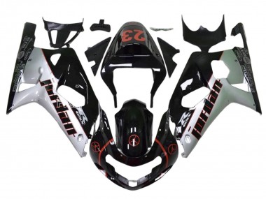 Carénages Moto Suzuki GSXR 1000 2009-2016 - Noir Brillant Blanc Rouge Jordan 23