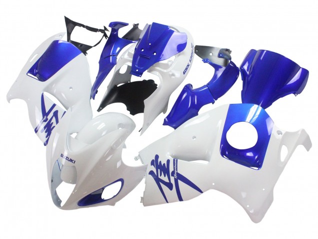 Carénages Moto Suzuki GSXR 1300 Hayabusa 1996-2007 - Blanc Bleu Hayabusa