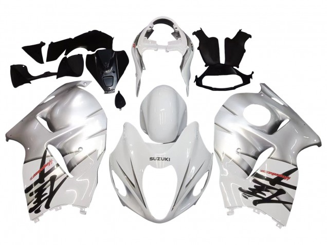 Carénages Moto Suzuki GSXR 1300 Hayabusa 1996-2007 - Blanc Argent Hayabusa